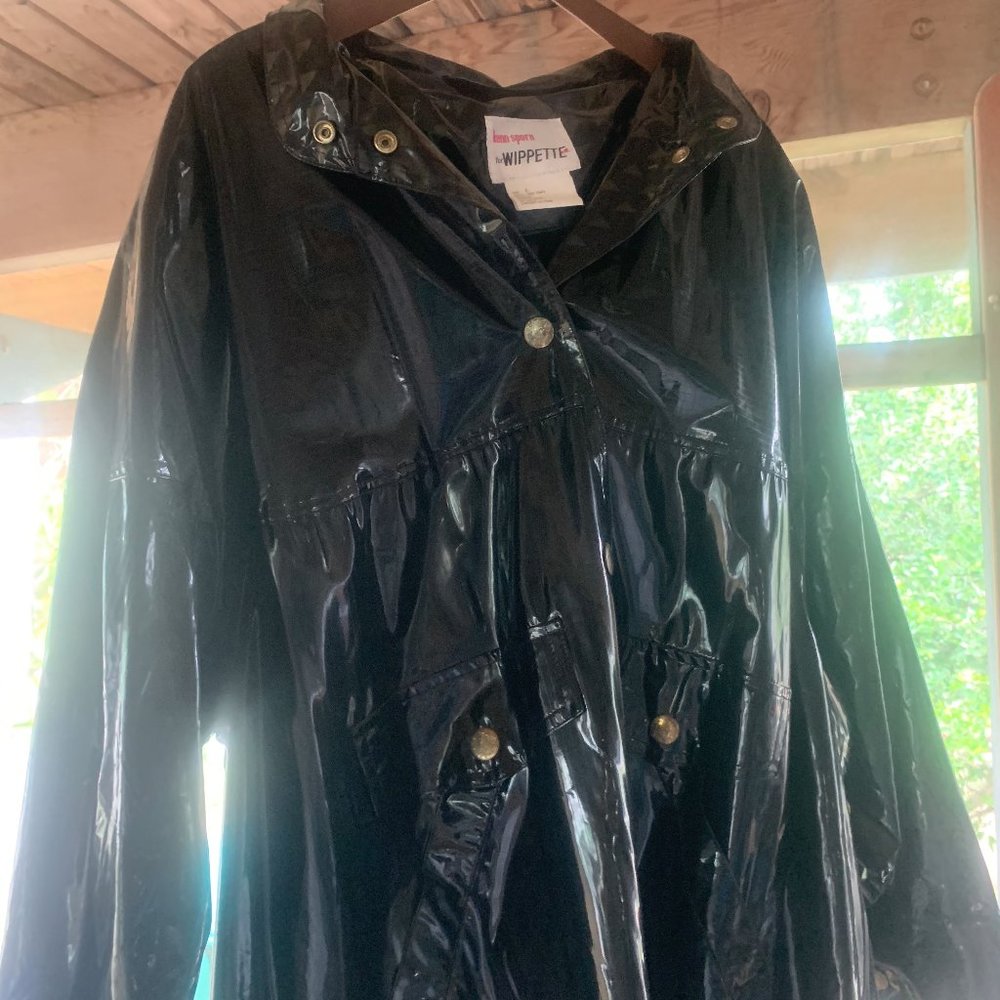 Vintage vinyl trenchcoat